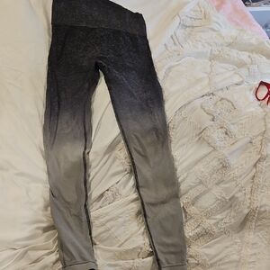 Gradient Black and Gray Gymshark Style Leggings